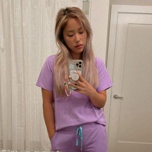 Figs Lilac Dawn Petite Scrub Set